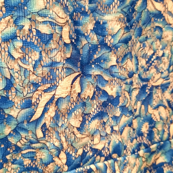 Special Occasion by Marmellata Blue/White Sleeveless Polyester Dress size 10 - Picture 7 of 11